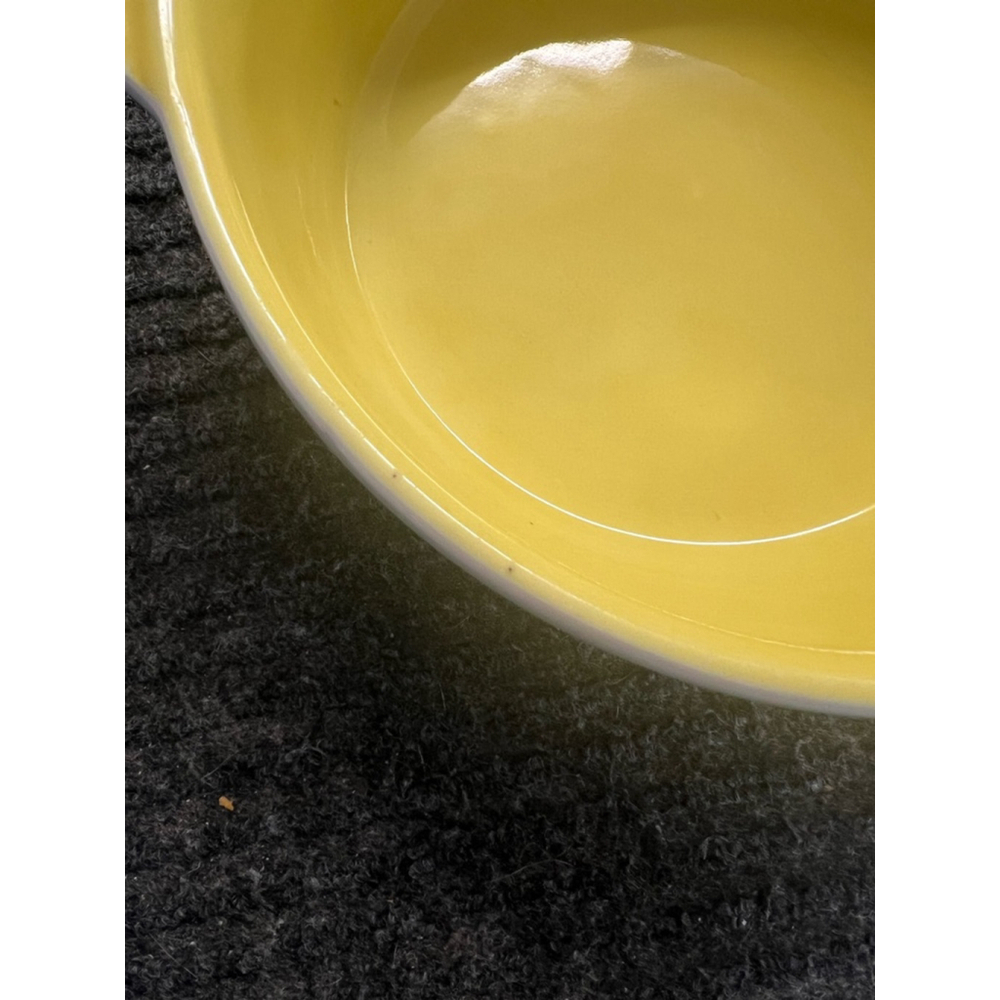 Vintage General Electric Refrigerator Yellow and Gray Hall Ovenware Dish, No Lid - Picture 6 of 10